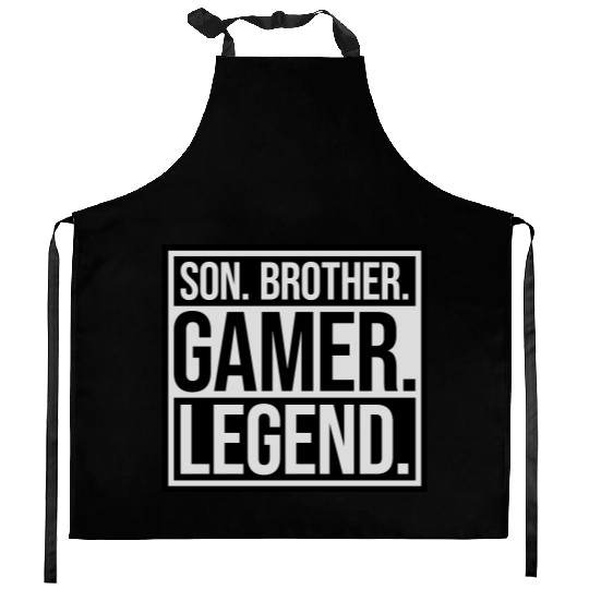 son brother gamer legend Kitchen Aprons