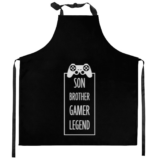 son brother gamer legend Kitchen Aprons
