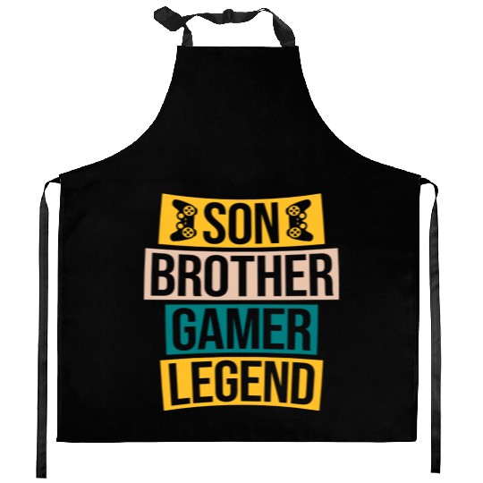 son brother gamer legend Kitchen Aprons