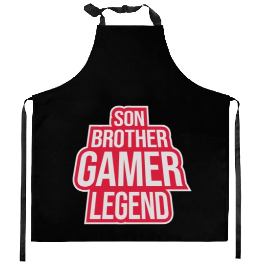 son brother gamer legend Kitchen Aprons