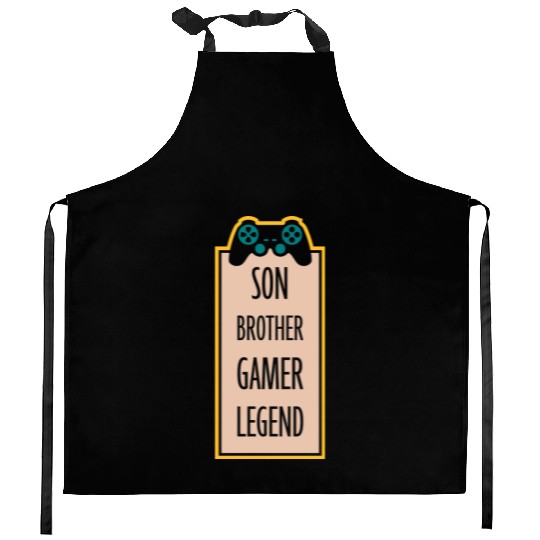 son brother gamer legend Kitchen Aprons