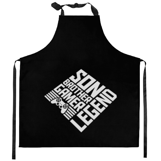 son brother gamer legend Kitchen Aprons