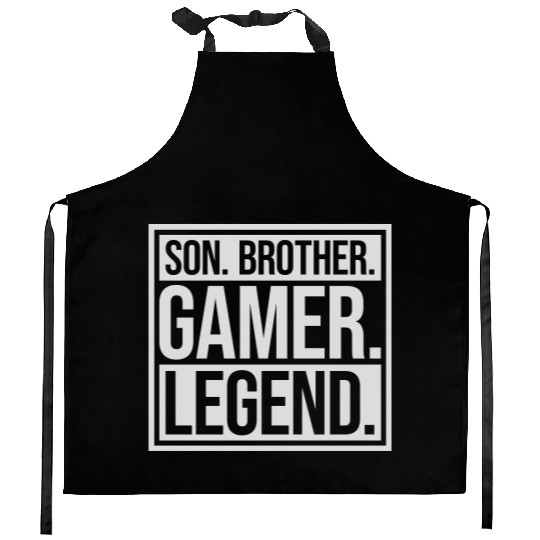 son brother gamer legend Kitchen Aprons