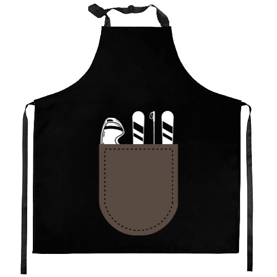 Skiier Lifestyle Sport Apparel Winter Ski Gears Kitchen Aprons