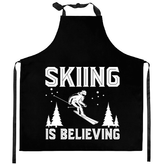 Skiier Gears Ski Winter Lifestyle Apparel Sports Kitchen Aprons