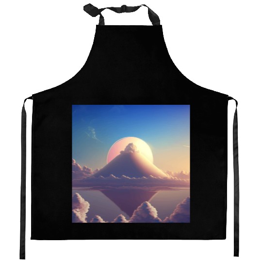 Mashup Cotton Candy Planet & The Lonely Mountain Kitchen Aprons