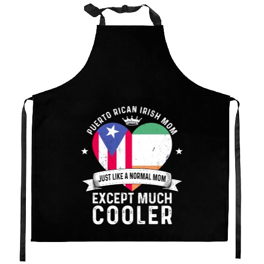 Puerto Rico Flag Ireland Mom Mothers Day Women Kitchen Aprons