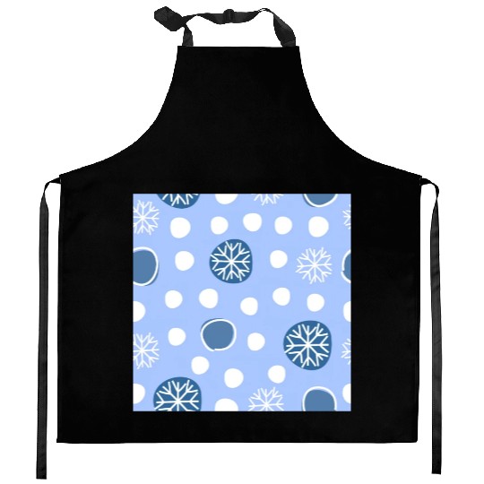 Winter Snowflakes Pattern Kitchen Aprons