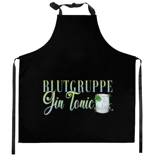 Blutgruppe Gin Tonic Cocktail Bartender Kitchen Aprons