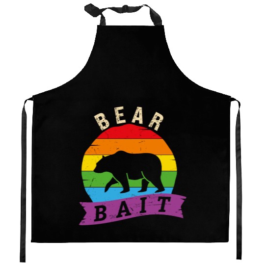 Gay Bear Bait Pride - Subgroup LGBTQ Community Kitchen Aprons