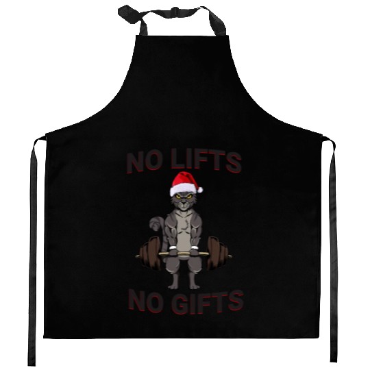 Funny No Lifts No Gifts Christmas Workout Kitchen Aprons