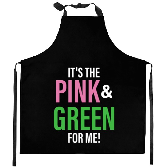 It's The Pink and Green For Me Sorority Kitchen Aprons