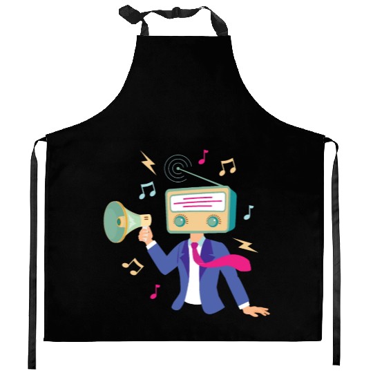 radiohead - funny Kitchen Aprons