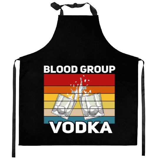 Funny vodka alcohol saying motif Kitchen Aprons