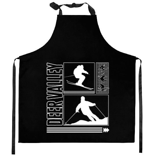 Ski Kitchen Aprons, Deer Valley Souvenir Skiing Snowboard