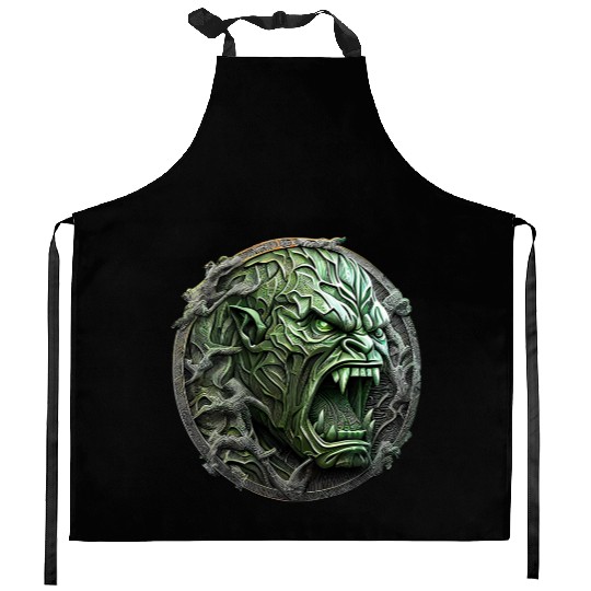 Angry Hulk Kitchen Aprons