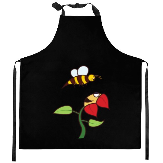 bee flower amazon Kitchen Aprons