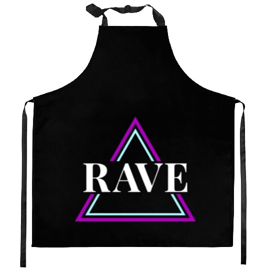 Techno House Party EDM Festival Goa Electro Rave Kitchen Aprons