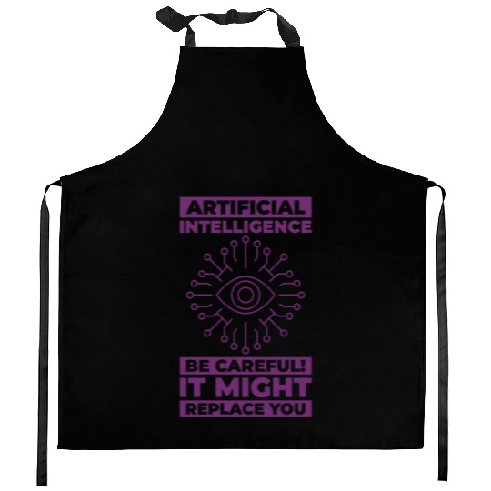 AI Machine Learning Computer Geek Technology Robot Kitchen Aprons