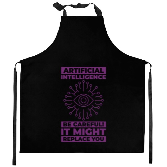 AI Machine Learning Computer Geek Technology Robot Kitchen Aprons