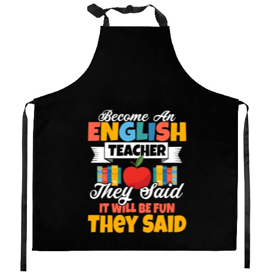 Become An English Teacher Grammar Language Kitchen Aprons