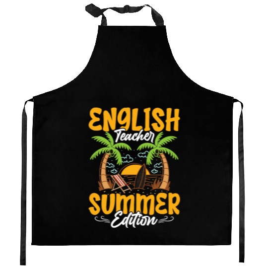English Teacher Summer Edition Language Grammar Kitchen Aprons