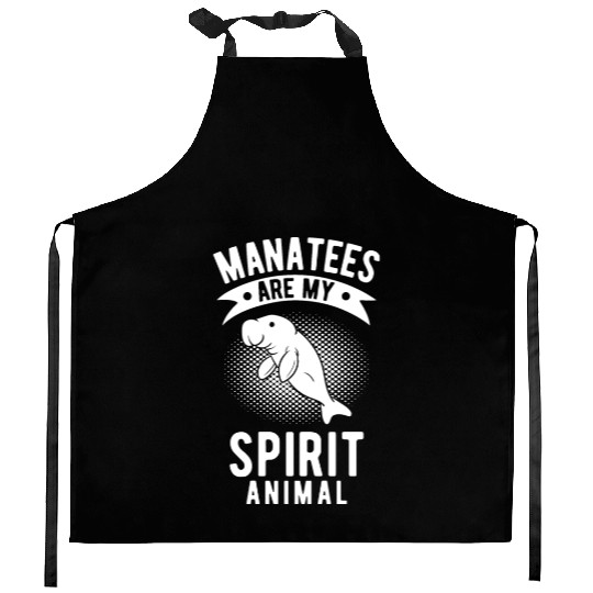 Manatees Are My Spirit Animal His & Her Gift Kitchen Aprons