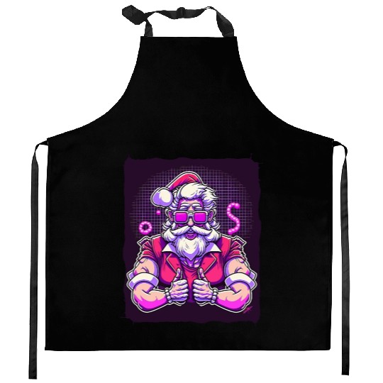 Christmas Santa Claus Gym Kitchen Aprons
