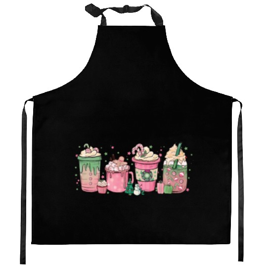 Hot Chocolate Cup Peppermint Mocha Kitchen Aprons