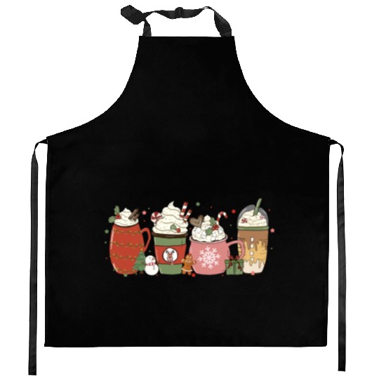 Hot Chocolate Cup Peppermint Mocha Kitchen Aprons