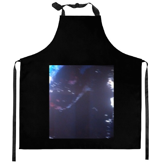 Planet Earth from above Kitchen Aprons