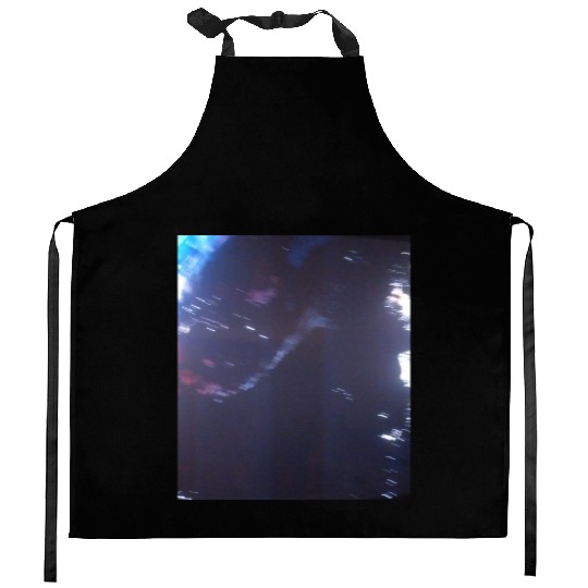 Planet Earth from above Kitchen Aprons
