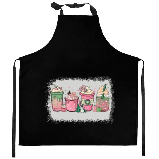 Hot Chocolate Cup Peppermint Mocha Kitchen Aprons