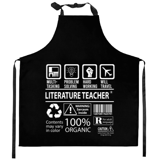 Literature Teacher Kitchen Aprons - Multitasking Job Gift
