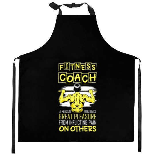 Fitness Muscle Building Endurance Athlete Kitchen Aprons
