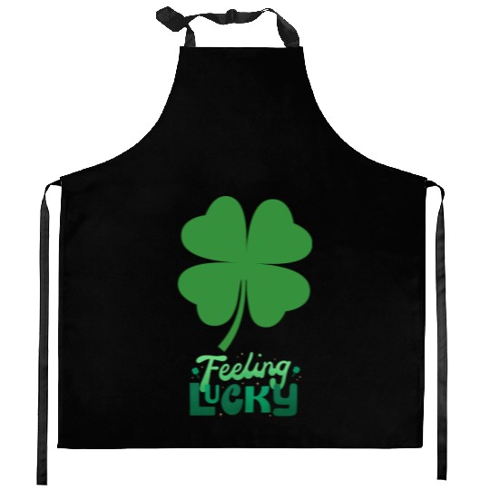 Irish Feeling Lucky four leaf Shamrock Kitchen Aprons