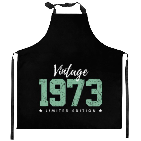 50 Years Vintage 1973 Retro 50th Birthday Kitchen Aprons