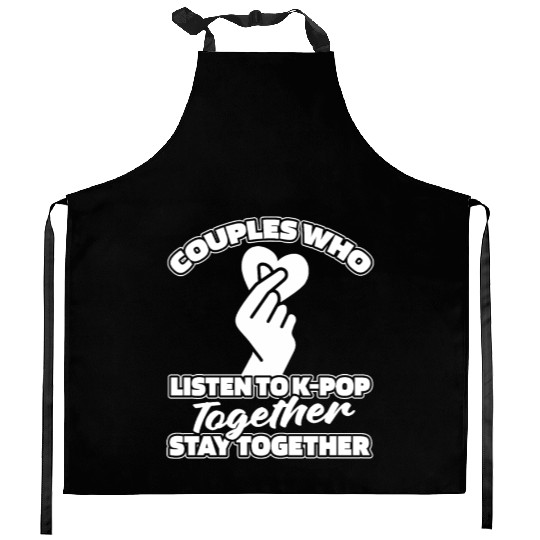 K Pop Couple Kitchen Aprons