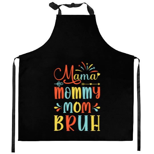 Mama Mommy Mom Bruh Mommy And Me Funny Boy Mom Lif Kitchen Aprons