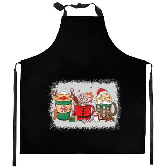 Christmas Hot Chocolate Cup Kitchen Aprons