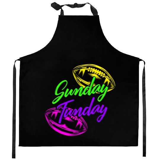 Football Kitchen Aprons, Sunday Fun Day Football Game Day