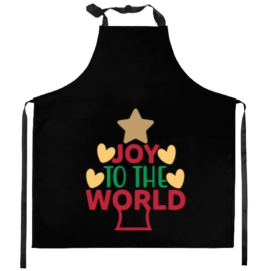 Joy-To-The-World Cristmas Kitchen Aprons Design