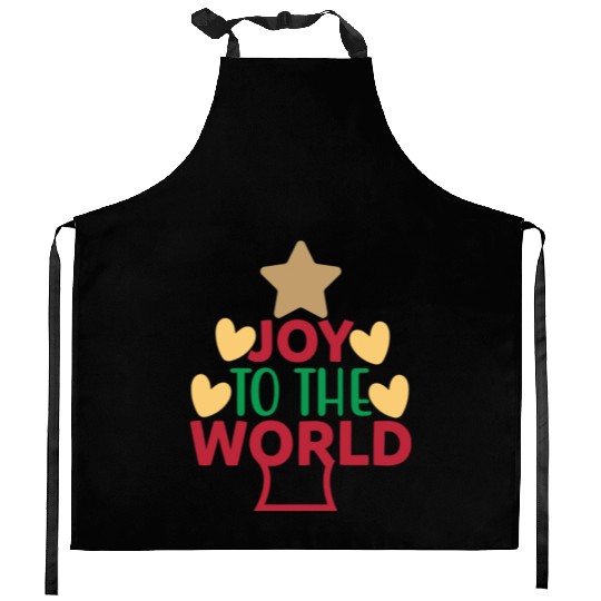 Joy-To-The-World Cristmas Kitchen Aprons Design