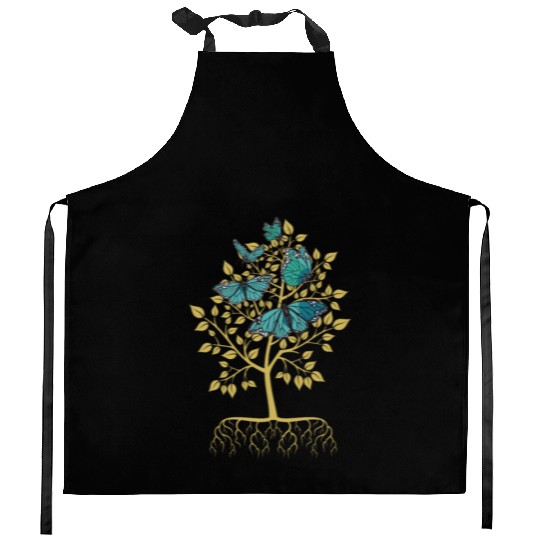 Butterfly Tree Beautiful Animal Butterflies Tree Kitchen Aprons