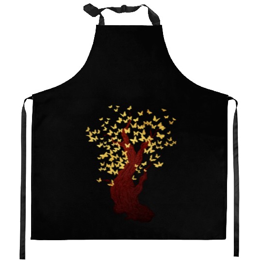 Butterfly Tree Beautiful Animal Butterflies Tree Kitchen Aprons
