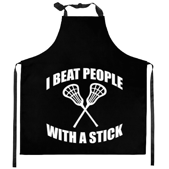 I Beat People With A Stick Kitchen Aprons