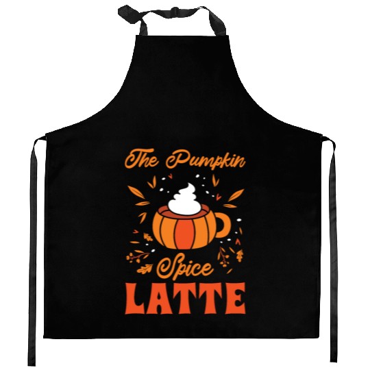 Pumpkin Spice Latte Halloween Coffee Lover Tarot Kitchen Aprons
