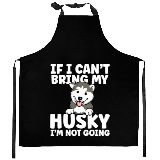 Funny Husky Dog Mom Design For Dor Lover Cool Kitchen Aprons
