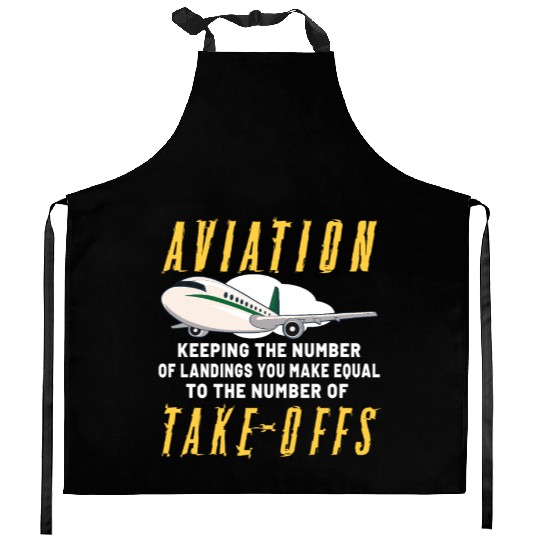 Pilot Aviation Airplane Airline Future Pilots Kitchen Aprons