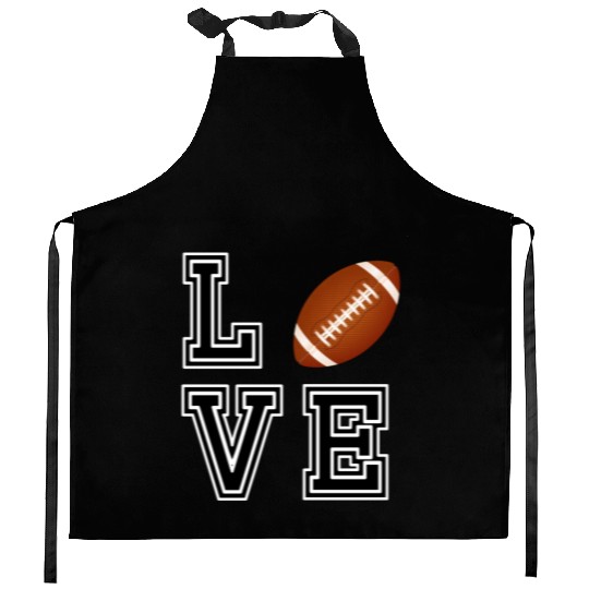 I love football Kitchen Aprons